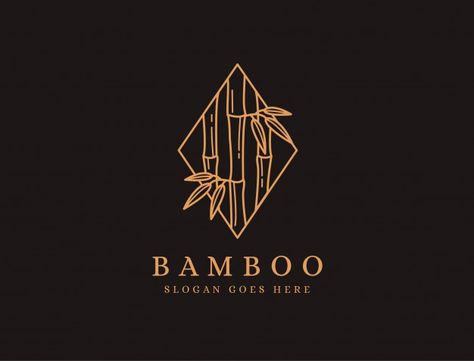 Minimalist lineart bamboo tree logo icon... | Premium Vector #Freepik #vector #logo #leaf #line #eco Bamboo Logo Design Ideas, Bamboo Logo Design, Bamboo Logo, Organic Logo Design, Bamboo Tattoo, Nature Logo Design, Plant Logos, Wedding Logo Monogram, Bamboo Art