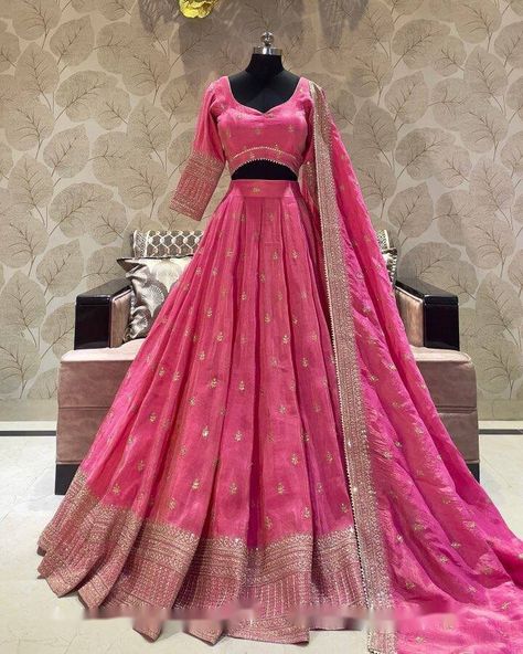 Instagram$Facebook Follow Us :- @jayamarfab Bridesmaid Pink Lehenga Choli in Embroidery Work Indian Outfit Silk Lehenga We Make Wedding Lehengas, Indian Lehenga, Bridal Lehenga, Designer Lehenga, South Indian Dresses, Lengha Choli, Chaniya Choli, Lancha, Semistitched Lehenga, Bridesmaid Lehengas, Sabyasachis Lehengas, Floral Skirts, Punjabi Lehengas, Ethnic Lehengas, Indo-western Outfits, Indian Outfits, Bollywood lehengas. 𝗙𝗮𝗯𝗿𝗶𝗰 𝗗𝗲𝘁𝗮𝗶𝗹𝘀 :- Lehenga Fabric : Heavy Satin Silk With 5mm Sequence Embroidery Work With (Can Can With Canvas Patta) Lehenga Inner Heavy Micro Cotton Lehenga Length: 42-43 Inches Lehenga Flair : 3 miter miter Blouse :- Fabric: Heavy Satin Silk With 5mm Sequence Embroidery Work With Sleeves With Fancy Latkan Dori Blouse Iner: Micro Cotton Blouse Length: 15 Bridesmaid Lehenga Wedding, Pink Silk Lehenga, Plus Size Lehenga, Lehenga Top, Lehenga Bridesmaid, Chic Prom Dresses, Bridesmaid Lehenga, Silk Lehenga Choli, Cotton Lehenga