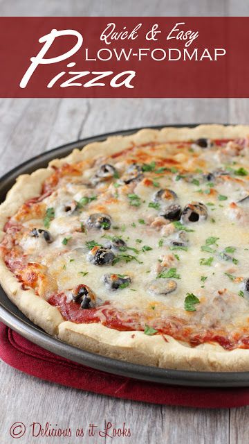 Low-FODMAP Pizza (Quick & Easy!) / Delicious as it Looks Fodmap Pizza, Fibre Recipes, Low Fodmap Appetizers, Fodmap Meals, Fod Map, Fodmap Lunch, Fructose Malabsorption, Fodmap Food, Fodmap Snacks