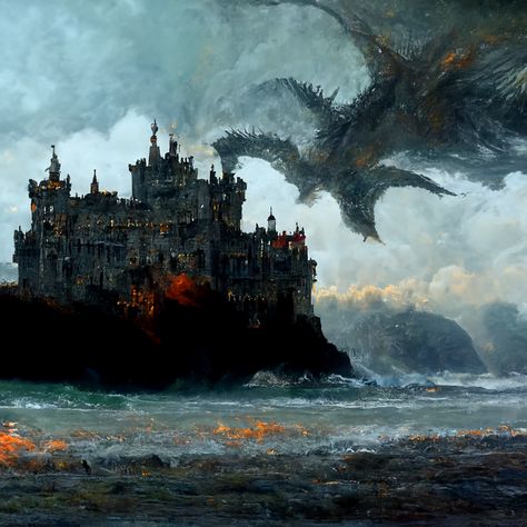 Dragonstone Castle Book, Dragonstone Castle Art, Dragon Stone Game Of Thrones, Dragon Stone Castle, Dragons Breathing Fire, Fire Castle, Dragonstone Castle, Aegon's Conquest, Game Of Thrones Castles