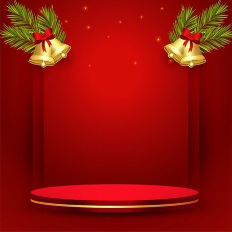 Free vector merry christmas red backgoru... | Free Vector #Freepik #freevector #christmas-podium #seasons-greetings #christmas-product #christmas-wishes Christmas Podium, Christmas Red Background, Codm Wallpapers, 3d Podium, Podium Design, Editing Images, Ad Ideas, Christmas Backgrounds, Merry Christmas Background