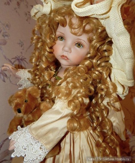 Doll Cute, Curly Hair, Porcelain, Dolls, Hair