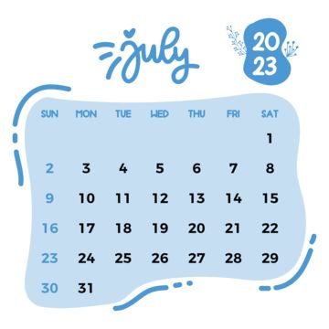 July Calander, July 2023 Calendar Printable, July Calendar 2023 Aesthetic, July Calendar 2023, Color Calendar, 2023 Minimalist, July Month, Calendar February, Blue Calendar