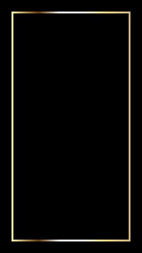 Rectangular Golden Frame Story on The Black Background Plain Black Background Wallpapers, All Black Screen, Plan Black, Black Image Background, Black Plain Background, Instagram Story Black, Black And Gold Wallpaper Backgrounds, Frame Black Screen, Black Background Template