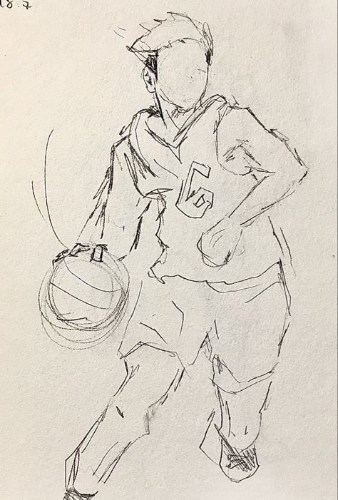 People Playing Basketball Drawings, Basketball Anime Drawing, Basketball Drawings Sketches Easy, Basketball Aesthetic Drawing, Sketches Basketball, Basketball Drawings Easy, Basketball Drawings Sketches, Playing Basketball Drawing, Basketball Player Drawing