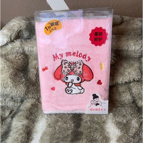 New/ Never Been Used!!! This Melody Towel Can Be Used As A Face Towel Or Bath Towel. The Towel Is Pink With White Twisted Edges With Melody Sown In The Front And It Says “My Melody” Super Cute And Soft Towel For Your Bathroom Sanrio Pink, Sport Towel, Bath Essentials, Soft Towels, Face Towel, Sanrio Characters, My Melody, Bath Towel, Towel Set