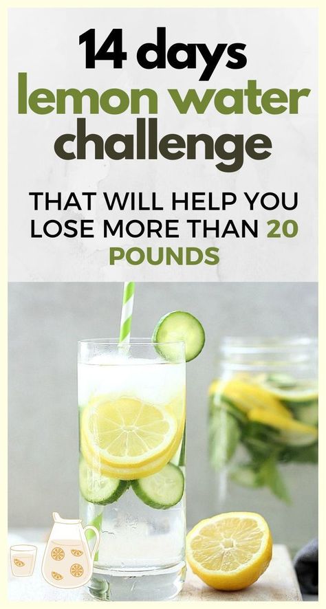 Here’s A 14-Day Lemon Water Challenge That Will Help You Lose Weight Cleansing Drinks, Detox Drink Before Bed, Start Exercising, Prep Meals, Water Challenge, Lemon Diet, Belly Diet, Apple Cider Vinegar Drink, Lose Pounds