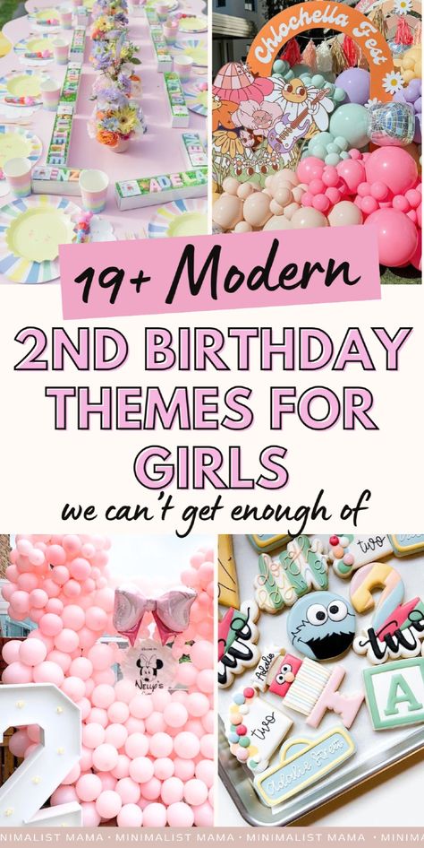 Need ideas for a unique and fun second birthday for your little girl in 2025? Check out these 19 creative 2nd birthday party themes for girls! Choose from "Two Sweet," Bluey, princess, dinosaur, Disney, fairy themes, and more. Find the best second birthday themes and cute girl birthday party ideas with this list. Second birthday ideas girl. Two Yr Old Birthday Theme, Unique Two Year Old Birthday Themes, Time Two Party Birthday, Turning Two Birthday Ideas Girl, 2 Cool Birthday Party Girl, Boy And Girl Themed Birthday Party, Little Miss Two Much Birthday Party, Unique Birthday Themes Girl, Trending Birthday Themes