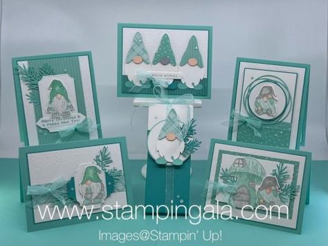 Kindest Gnomes Class to Go Kindest Gnomes, Stampin Up Weihnachten, Happy New Year Images, New Year Images, Stampin Up Christmas Cards, Embossing Powder, Treat Holder, Stampin Up Christmas, Whimsical Christmas