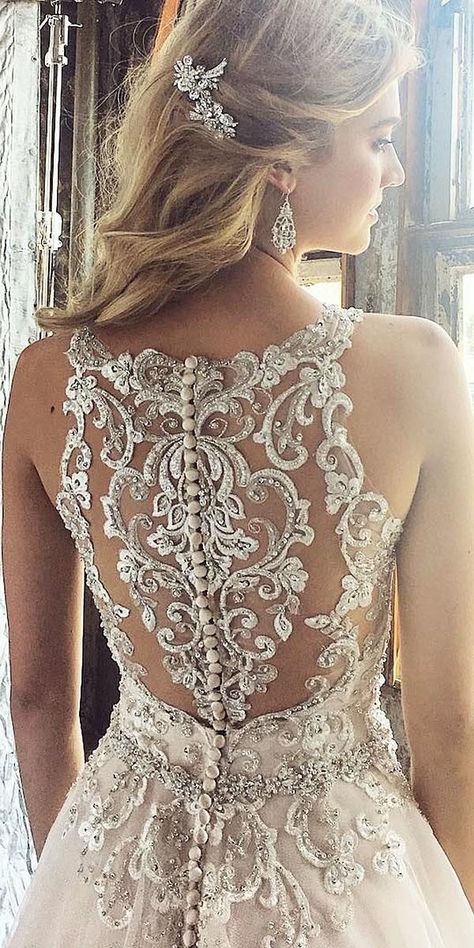 unique lace wedding dresses illusion back with buttons beaded mori lee official Wedding Dress Illusion Back, Wedding Dress Guide, Maroon Dress, Dress Guide, Lace Wedding Dresses, Illusion Dress, A Wedding Dress, فستان سهرة, Wedding Dress Trends