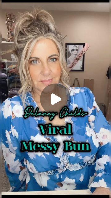 Suzy Turner 🔆 Makeup • Skincare • Hair 🔆 on Instagram: "Let’s see what all the fuss is about with Delaney’s messy bun!!! I made the video a little longer bc I know I like to see some hair videos slowed down a bit. I loved it!! So cute �🥰❤️ #messybun #delaneychilds #easyhairstyles #hairtutorial #updo #eleganthair #fancyhair #hair #hairstyles #viralhairstyles #casualhair #trendinghair #hairideas #hairtips #seintartist" How To Do A Messy Updo, Long Hair Messy Updo, Wavy Hair Messy Bun, Messy Updos, Messy Bun Updo, Updo Hairstyles Tutorials, Messy Hair Updo, Messy Updo, Side Bangs