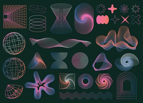 Futurism Graphic Design, Design Geometric Shapes, Visuell Identitet, Futurism Art, Geometric Shapes Design, Graphic Shapes Design, Graphic Shapes, Abstract Geometric Shapes, Shapes Design