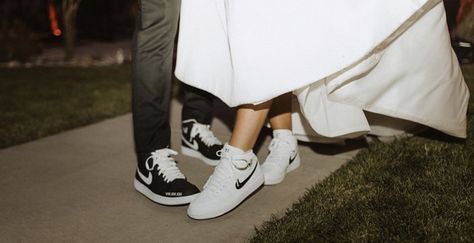 Matching Sneakers Wedding, Matching Wedding Sneakers Bride And Groom, Wedding After Party Sneakers, Matching Sneakers Couples Wedding, Wedding Matching Sneakers, Wedding Reception Sneakers, Matching Wedding Sneakers, Light Blue Wedding Colors, Wedding Jokes