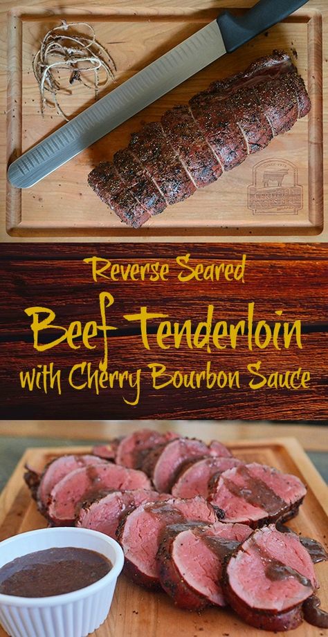 Seared Beef Tenderloin, Best Filet Mignon Recipe, Perfect Beef Tenderloin, Beef Tenderloin Roast Recipes, Bacon Wrapped Beef, Beef Tenderloin Recipe, Catering Recipes, Wine Cream Sauce, Cherry Bourbon