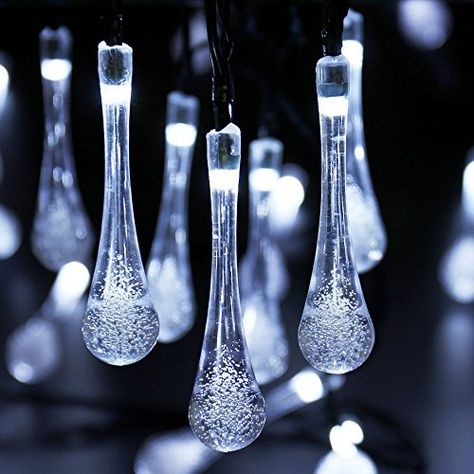 MagicLux Tech 30 LEDs Waterproof Solar Fairy Water Drop O... https://www.amazon.ca/dp/B01LCLRFYO/ref=cm_sw_r_pi_dp_x_-A78yb462ZRHA Garden String Lights, Outdoor Fairy Lights, Solar String Lights Outdoor, Outdoor Garden Lighting, Solar Fairy Lights, Drop Lights, Icicle Lights, Led Fairy Lights, Battery Operated Lights