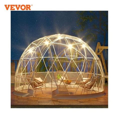 Just found this amazing item on AliExpress. Check it out! US $399.99 40％ Off | VEVOR Bubble Tent Garden Igloo 9.5/12ft With LED PVC Cover Geodesic Greenhouse Dome for Outdoor Sunbubble Backyard Bubble House Greenhouse Dome, Geodesic Greenhouse, Garden Dome, Greenhouse Conservatory, Garden Igloo, Tent Garden, Geodesic Dome Kit, Geodesic Dome Greenhouse, Dome Greenhouse