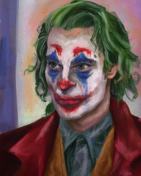 𒊹THE JOKER 𒊹 Joaquin Phoenix | Instagram Joker Painting Acrylics, Gouache Drawing, Joker Painting, Joker Joker, Der Joker, Joker Art, Joaquin Phoenix, The Joker, Painted Paper