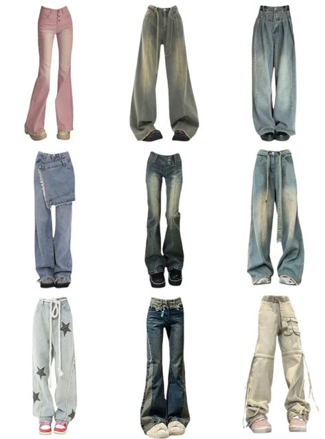 Croquis, Emo Jeans, 2000s Pants, Desi Fashion Casual, Chiffon Fashion, Cute Pants, Easy Trendy Outfits, Cute Swag Outfits, Cute Simple Outfits