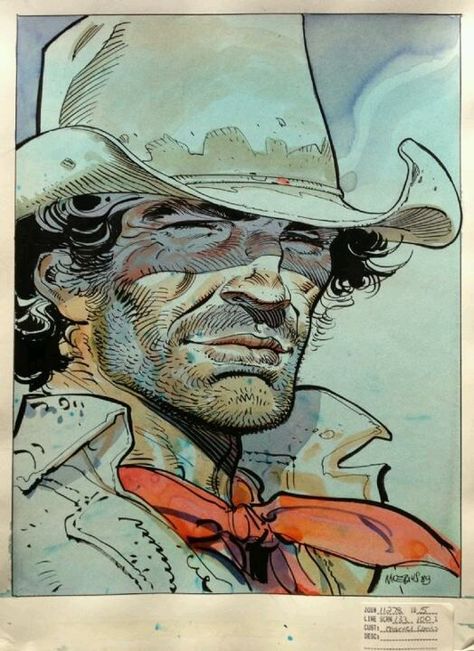 Moebius Blueberry, Jean “moebius” Giraud, Hellboy Tattoo, Moebius Art, Bd Art, Jean Giraud, Western Comics, Bd Comics, Cowboy Art