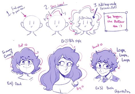 Draw Fluffy Hair, Floofy Hair, Cloud Hair, Puffy Hair, Cartoon Clouds, Hair Drawing, Fluffy Hair, Find Your Style, Reference Images