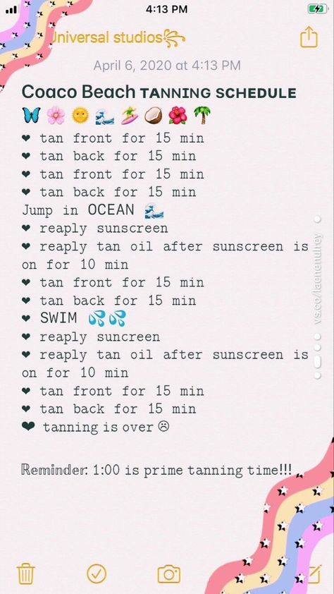 Tanning Schedule, Tanning Goals, Summer Bucket List For Teens, How To Tan, Tanning Routine, Summer Checklist, Summer Prep, Summer Hacks, Beach Tan