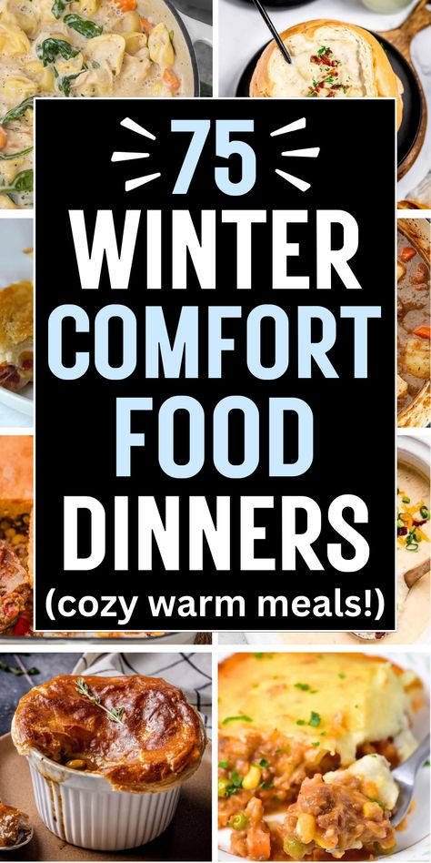 Winter casserole recipes for dinner Hearty Winter Dinner, Best Cold Weather Food, Comfort Food Cold Weather, Cold Rainy Dinner Ideas, Warm Crockpot Meals, Foods For Cold Weather, Meals For Cold Weather Winter, Dinner On A Cold Night, Cozy Winter Meals Easy Recipes