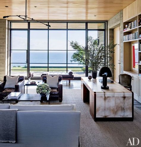 Patrick Dempsey's welcoming Malibu home Jacobsen Architecture reimagines Nantucket's residential vernacular in a striking retreatAn artful upgrade by Michael S. Smith brings modern glamour to a 1920s boathouseTastemaking interior designer Muriel Brandolini enlivens her family’s Hamptons beach house Scott Mitchell, Malibu Home, White Light Fixture, Real Estat, Los Angeles Homes, Modern Office, Architectural Digest, 인테리어 디자인, Luxury Furniture