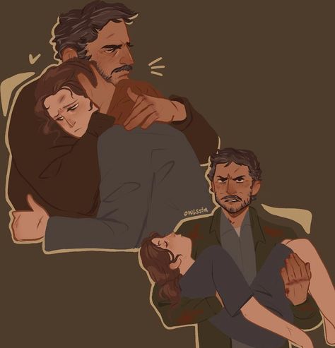 Tlou Art, Found Family, Joel And Ellie, Aesthetic People, February 19, Pedro Pascal, Last Of Us, Ethereal Art, Drawing Reference Poses