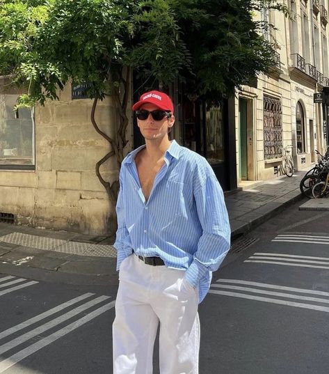 Europe Vacation Outfits Men, Men Linen Outfit Summer, Ny Fits, Spain Fits, Italy Fits, Spiritual Fashion, Preppy Streetwear, London Boy, Italian Street