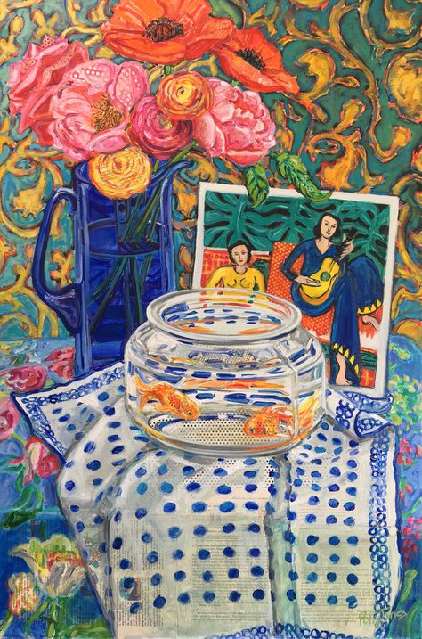 Polly Jones Art, Polly Jones, Fauvism Painting, Art Painting Colorful, Acrylic Illustration, Matisse Paintings, Frida Art, Acrylic Mixed Media, Fauvism