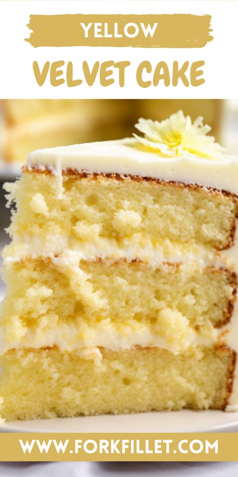 In this blog, I will share with you a Yellow Velvet Cake Recipe that is extremely delicious. Yellow Cake With Cake Flour, Yellow Cake With Buttercream Frosting, Pie, Best Icing For Yellow Cake, Yellow Velvet Cake Recipe, Yellow Cake With Cream Cheese Frosting, Butter Yellow Cake Mix Recipes, Moist Yellow Cake Recipe Boxes, Butter Vanilla Cake Recipe