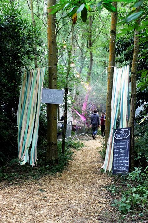 Streamer Party Decorations, Forest Festival, Forest Party, Paper Streamers, Festival Bride, Wedding Entrance, Midsummer Nights Dream, Woodland Wedding, Festival Wedding