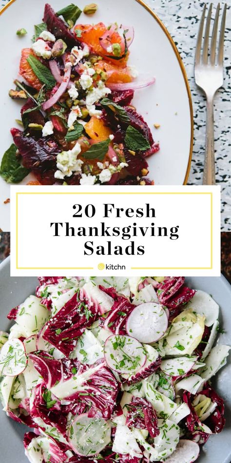 20 Fresh and Vibrant Salads for Thanksgiving Thanksgiving Chopped Salad Recipes, Thanksgiving Salad Recipes Nut Free, Fresh Thanksgiving Salads, Lettuce Salad For Thanksgiving, Thanksgiving Salad Nut Free, Elegant Salads Dinner Parties, Easy Salad For Thanksgiving, Vegan Thanksgiving Salad Recipes, Root Veggie Recipes