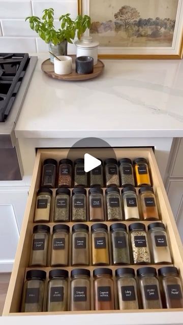 NEAT Method New Hampshire | Luxury Home Organization on Instagram: "Spicing up organization in 2023!   Our #6 top post features a DIY spice drawer makeover – because a well-organized kitchen is the secret ingredient to a smoother cooking experience.   #TopPosts2023 #KitchenOrganization #NEAT #TheNeatLife #NeatNH" Spice Drawer Ideas, Spice Drawer Organization, Drawer Makeover, Spice Organization Drawer, Neat Method, Organized Kitchen, Diy Spices, Spice Drawer, Spice Cabinet