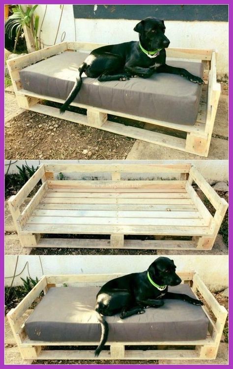 Dog Kennel Mats, Pallet Dog Beds, Wooden Dog Kennels, Wooden Dog Crate, Diy Dog Kennel, Outdoor Dog Bed, Dog House Diy, Diy Dog Bed, Dog Area