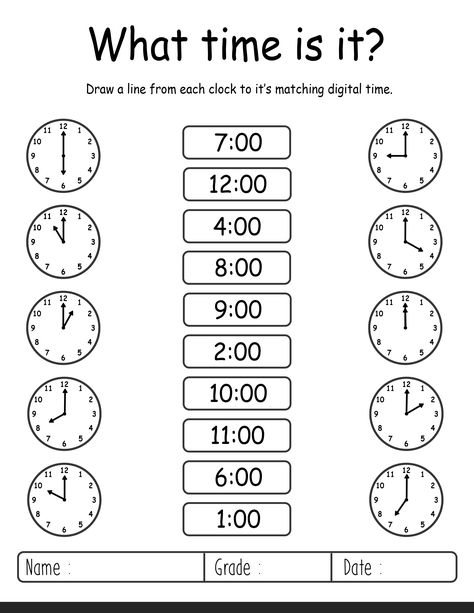 Get ready to learn all about time with our Telling Time Activities! From analog to digital match, learning about telling time, and fun kindness activities, our set has everything you need for your child to understand the basics of time-telling. Let your child have a blast as they learn with our interactive activities, making it easy and fun to tell time! Telling Time Activities, Kindness Activities, What Time Is, Time Activities, Telling Time, Interactive Activities, About Time, Math Activities, The Basics