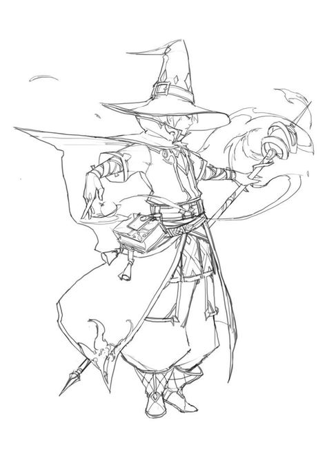 Sorcerer Pose Reference Male, Wizard Poses Reference Male, Using Magic Pose Reference, Researcher Character Design, Wizard Outfit Design Male, Magic Drawing Reference, Sorcerer Pose Reference, Mage Pose Reference, Wizard Poses Reference