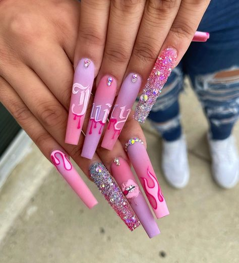 Juicy Nails, Dope Nail Designs, Dope Nails, Black Nails, Nail Inspo, Acrylic Nails, Nail Designs, Nails, Beauty