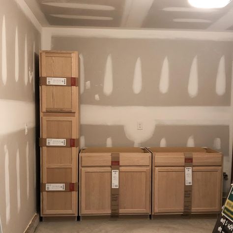 GARAGE MAKEOVER UNDER $1,000 | A Classy Fashionista Garage Makeover Cabinets, Beautiful Garage Storage, Lowes Garage Storage Cabinets, Stock Pantry Cabinets, Stock Cabinets For Garage, Cabinets For Garage Storage, Garage Laundry Storage Ideas, Small Garage Design Ideas, Craft Garage Ideas