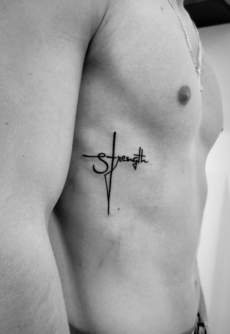 Best Mens Tattoos Ideas, Tiny Lettering Tattoo, Tattoo Ideas For Men Meaningful Hand, Aestethic Tattoo Men, Mens Strength Tattoo, Small Word Tattoos Men, Cool Simple Tattoos Men, Me Against The World Tattoo, Small Tattoos For Men On Arm