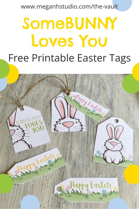 Easter Tags Free Printable, Easter Teacher Gifts, Happy Easter Printable, Somebunny Loves You, Easter Treat Bags, Easter Bunny Gifts, Easter Gift Tag, Easter Basket Tags, Easter Printables Free