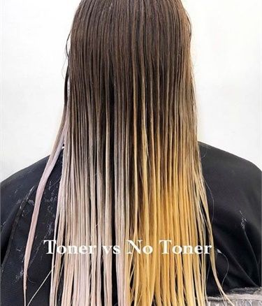 This toner vs no toner image from @lisalovesbalayage was our most-liked photo from the week. It received almost 9,000 likes. Toner On Blonde Hair, Floors Laminate, Kid Furniture, Hair Toner, Hair Color Formulas, Salon Names, Concrete Lamp, Small Cafe, Hair Due