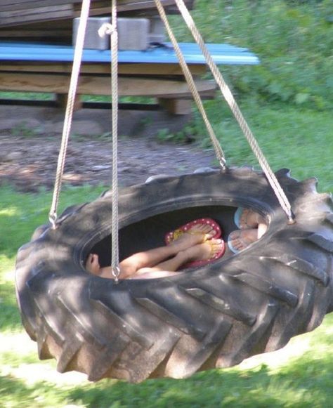 Ten of the Very Best Things to Make and Do With Old Tractor Tyres Tractor Tire Pond, Tire Playground, Kids Yard, Tire Swings, Big Tractors, Tractor Tire, Old Tractor, Children Park, Old Tires