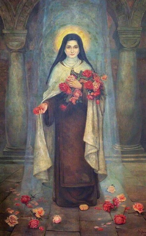 Vintage Holy Cards, Catholic Pictures, Saints And Sinners, Saint Teresa, St Therese Of Lisieux, Thérèse Of Lisieux, Catholic Images, Bride Of Christ, St Therese