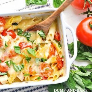 Dump-and-Bake Chicken Caprese Pasta - The Seasoned Mom Caprese Pasta Recipe, Chicken Caprese Pasta, Dump And Bake, Chicken Caprese, The Seasoned Mom, Caprese Pasta, Recipe For Chicken, Caprese Chicken, Calorie Recipes