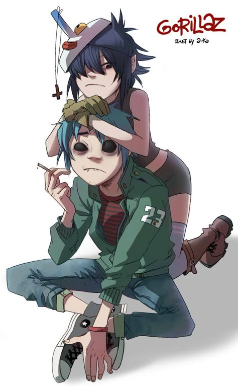 (1) Jamie Hewlett (Gorillaz, Tank Girl) Inspo Album - Album on Imgur The Gorillaz, Jamie Hewlett, Gorillaz Art, Tank Girl, Gorillaz, Character Design, Fan Art, Wallpapers, Illustrations