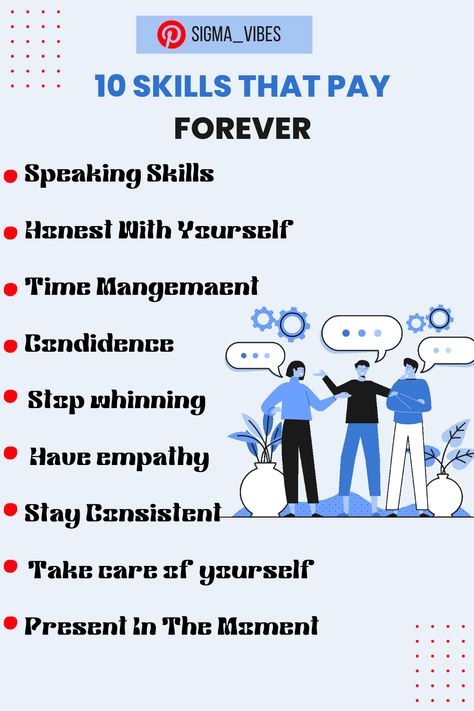 This pin highlights the importance of acquiring skills that have long-term financial benefits. Discover a variety of high-demand skills that can help you secure a stable income and build a prosperous future. From technical expertise to entrepreneurial skills, explore the possibilities of acquiring valuable abilities that pay off for a lifetime. Let this pin inspire you to invest in self-improvement and unlock opportunities for financial success. Entrepreneurial Skills, Job Inspiration, Speaking Skills, Instagram Growth, Skills To Learn, Financial Success, Self Improvement