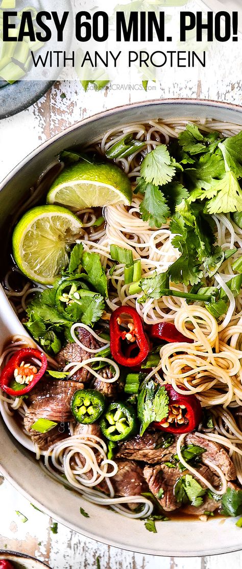 Homemade Beef Pho, Pho Soup Recipe, Simple Soups, Vietnamese Recipe, Vietnamese Noodle Soup, Pho Broth, Recipe With Chicken, Pho Noodles, Pho Soup