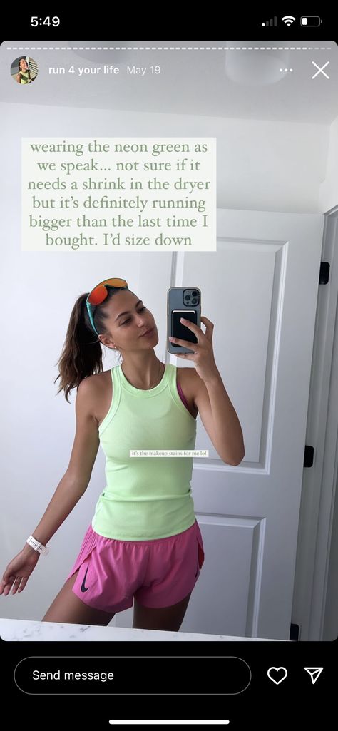 Matching Running Outfits, 5k Running Outfits Women, Bright Running Outfits, Neon Running Outfit, Colorful Running Outfit, Renee Noe Running Fits, Running Fits Aesthetic, Cute Running Fits, Modest Running Outfit