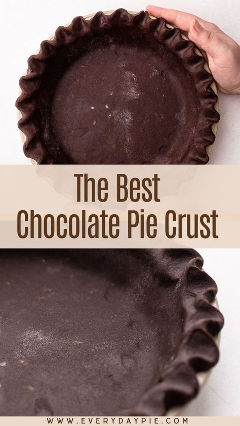 Easy Pie Shell Recipe, Dinner Made With Pie Crust, Triple Chocolate Pie, Inspired Taste Pie Crust, Pumpkin Pie With Chocolate Crust, Chocolate Chestnut Pie, Food Processor Pie Dough, Shortbread Crust Pie, Brownie Pie Crust